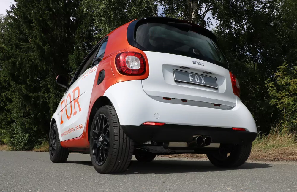Smart Fortwo 453  Endschalldämpfer Ausgang mittig - 2x80 Typ 14