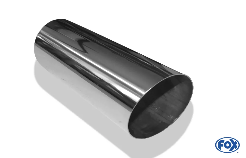 Anschweißendrohr Typ 14  Ø 100 mm / Länge: 300 mm - rund / uneingerollt / 15° abgeschrägt / ohne Absorber