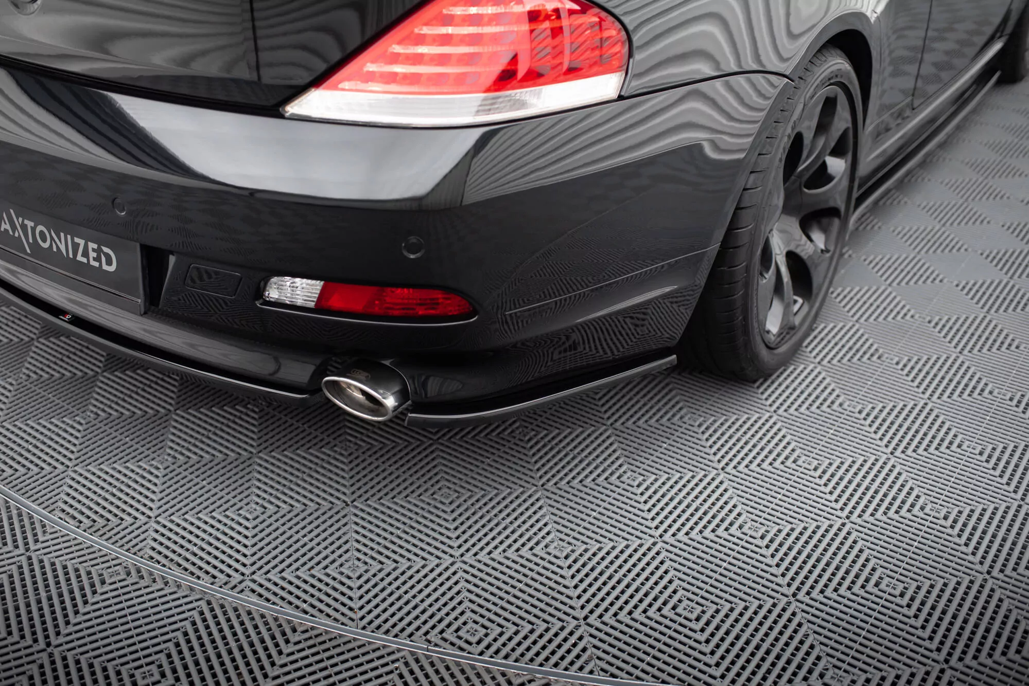 Heck Ansatz Flaps Diffusor Passend Für Diffusor Passend Für BMW 6er E63 / E64 (vor FL) Schwarz Hochglanz Schwarz Hochglanz