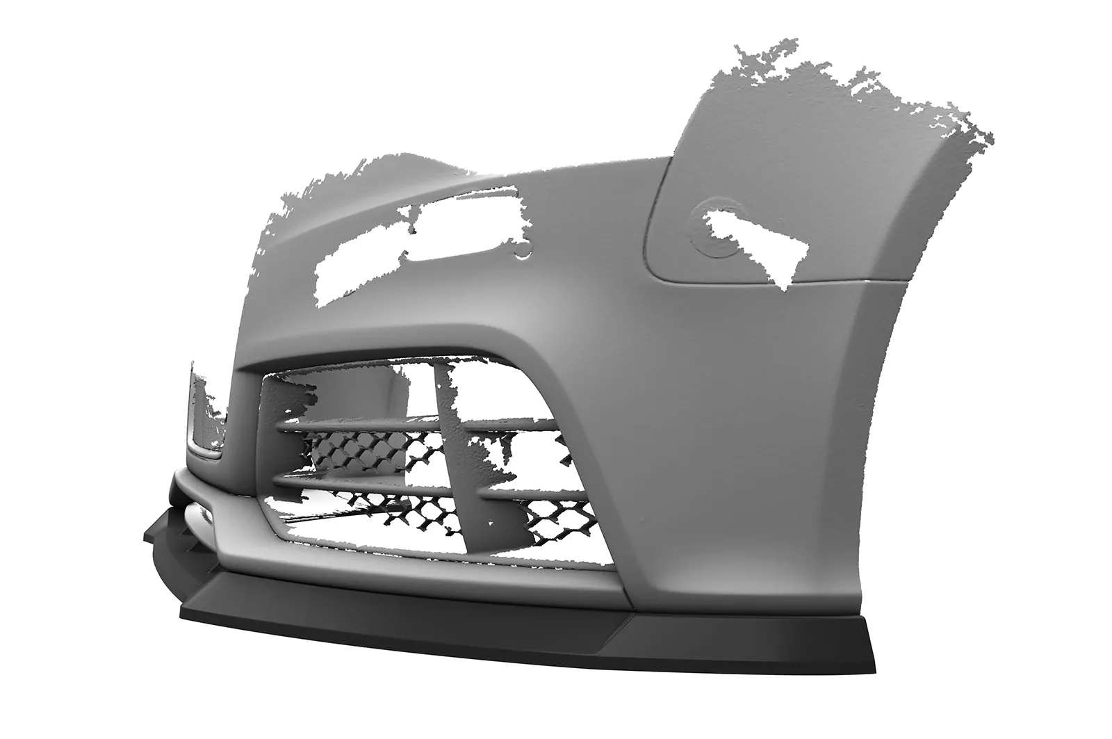 Cup-Spoilerlippe mit ABE für Audi RS5 (8T) CSL837 Schwarz Strukturiert