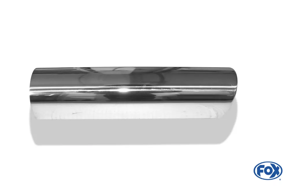 Anschweißendrohr Typ 17  Ø 80 mm / Länge: 300 mm - rund / eingerollt / 15° abgeschrägt / mit Absorber