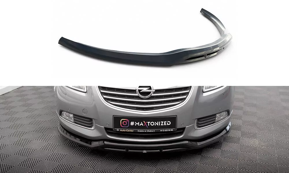 Front Ansatz Für Opel Insignia OPC-Line Mk1 Schwarz Hochglanz