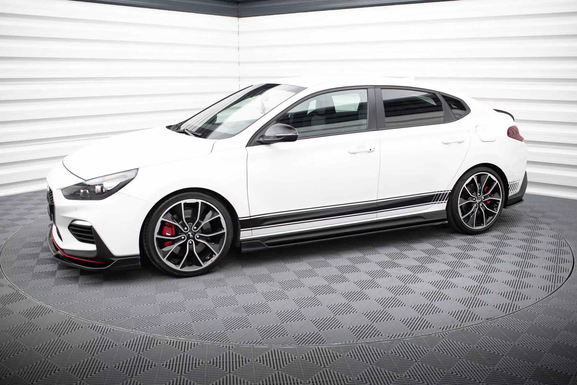 Seitenschweller Ansatz Passend Für V.5 Passend Für Hyundai I30 N Mk3 Hatchback/ Fastback Schwarz Hochglanz Schwarz Hochglanz