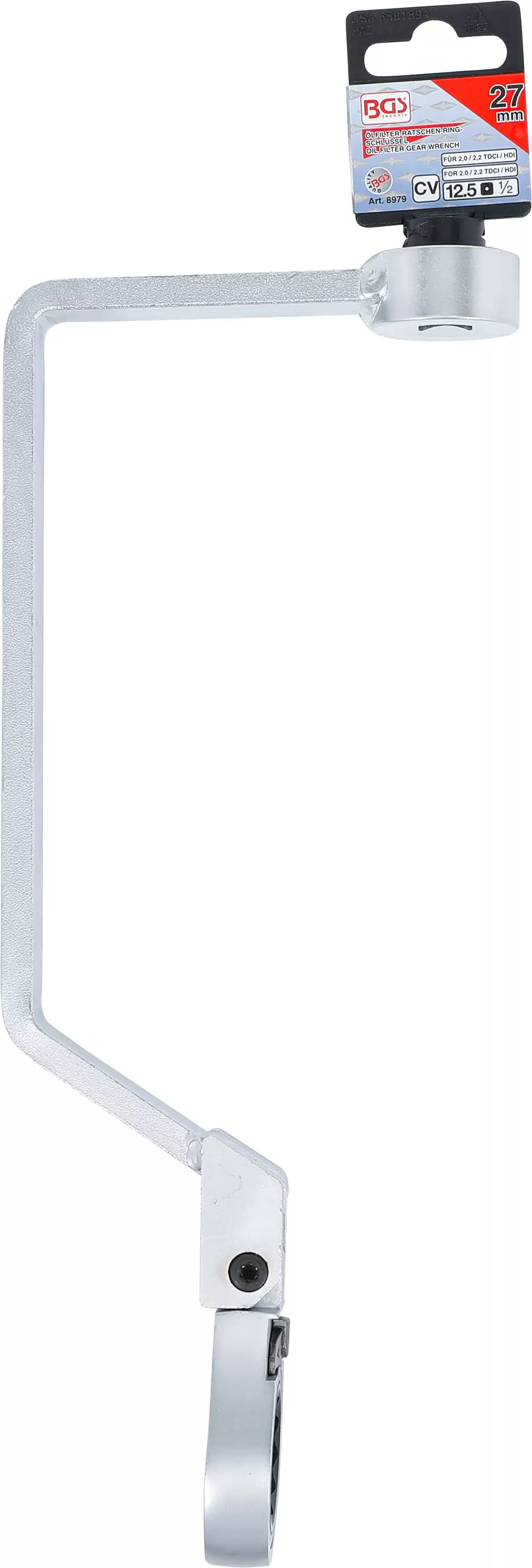 Spezial-Knarrenringschlüssel zum Ölfilterwechsel | für PSA, Ford 2.0, 2.2 TDCI, HDI