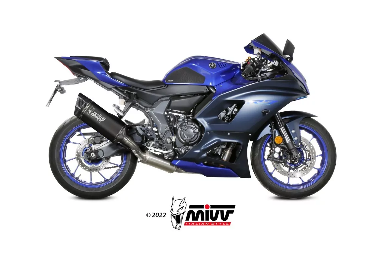 MIVV SR-1 Titan Schwarz Mit Carbonendkappe YAMAHA R7 22-24