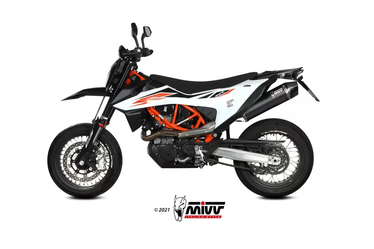 MIVV STR1 Edelstahl Schwarz KTM 690 ENDURO R 19-20
