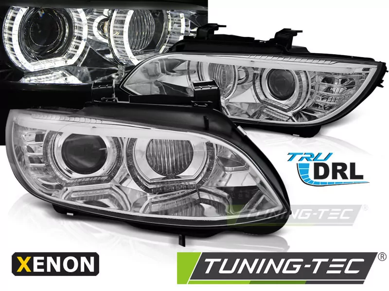 XENON HEADLIGHTS ANGEL EYES LED CHROME fits BMW E92/E93 06-10