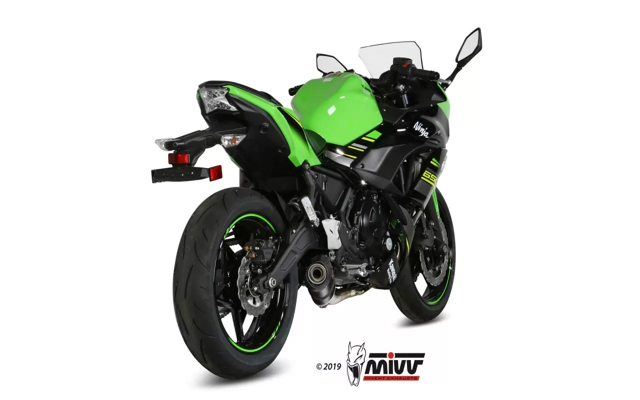 MIVV Komplettanlage Oval Carbon KAWASAKI Z650-Ninja 650 17-23