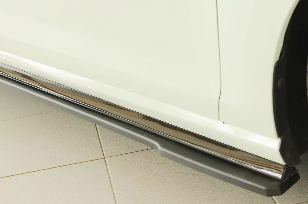 Rieger Seitenschweller rechts ansatz (ca. 19mm) matt schwarz für VW Golf 7 R-Line 5-tür. 02.17- (ab Facelift)