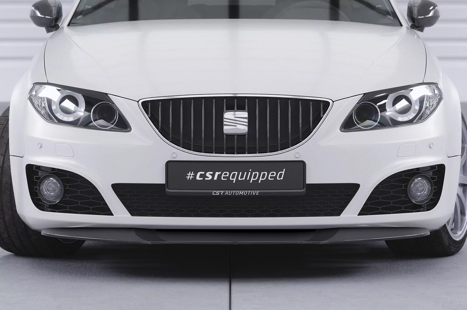 Cup-Spoilerlippe mit ABE für Seat Exeo CSL369 Strukturiert (schwarz matt)