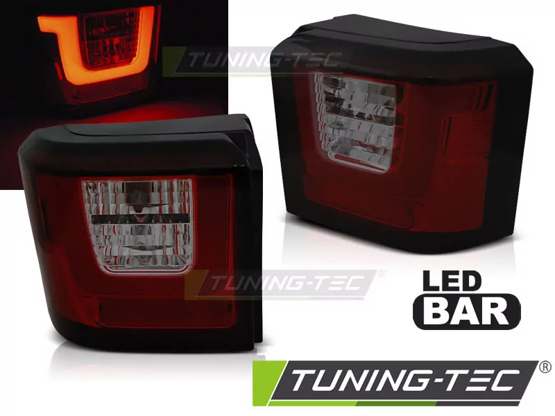 Led Bar Tail Lights Red Smoke Fits Vw T4 90-03.03