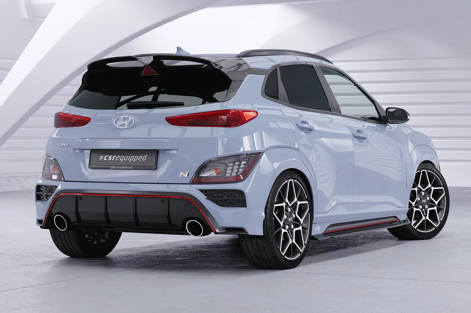 Seitenschweller für Hyundai Kona (1.Gen) N/N-Line SS577 Schwarz Strukturiert