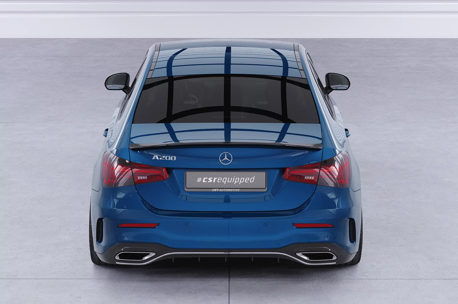 Heckflügel mit ABE für Mercedes Benz A-Klasse V177 Limousine HF690 Strukturiert (schwarz matt)