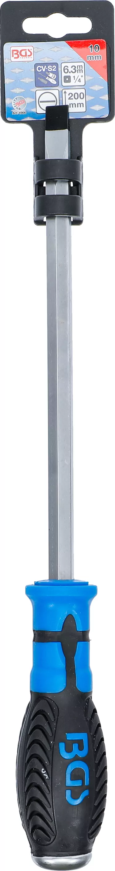 Schraubendreher | Schlitz 10 mm | Klingenlänge 200 mm