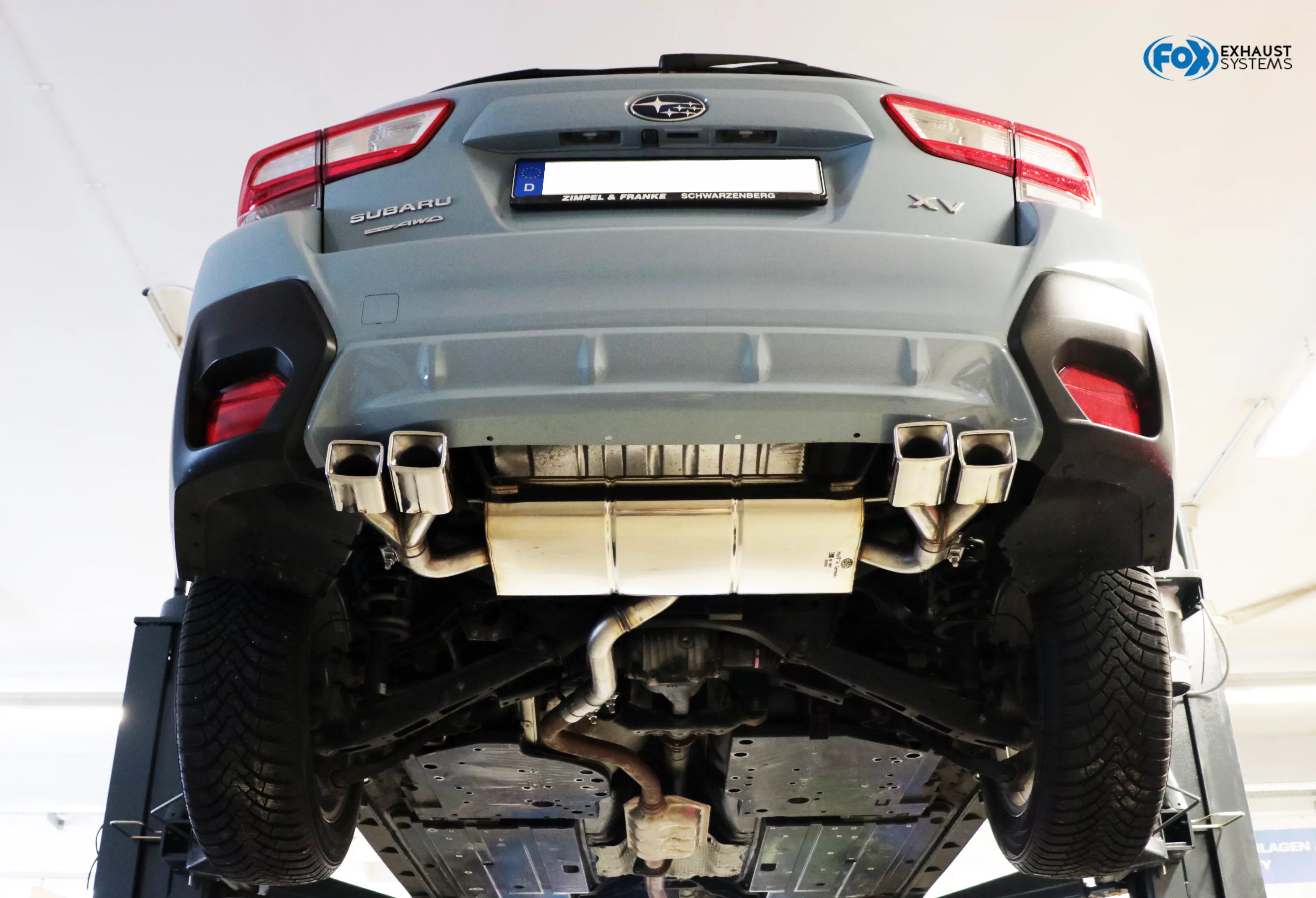 Subaru XV - G5  Endschalldämpfer quer Ausgang rechts/links - 4x Sonderendrohr