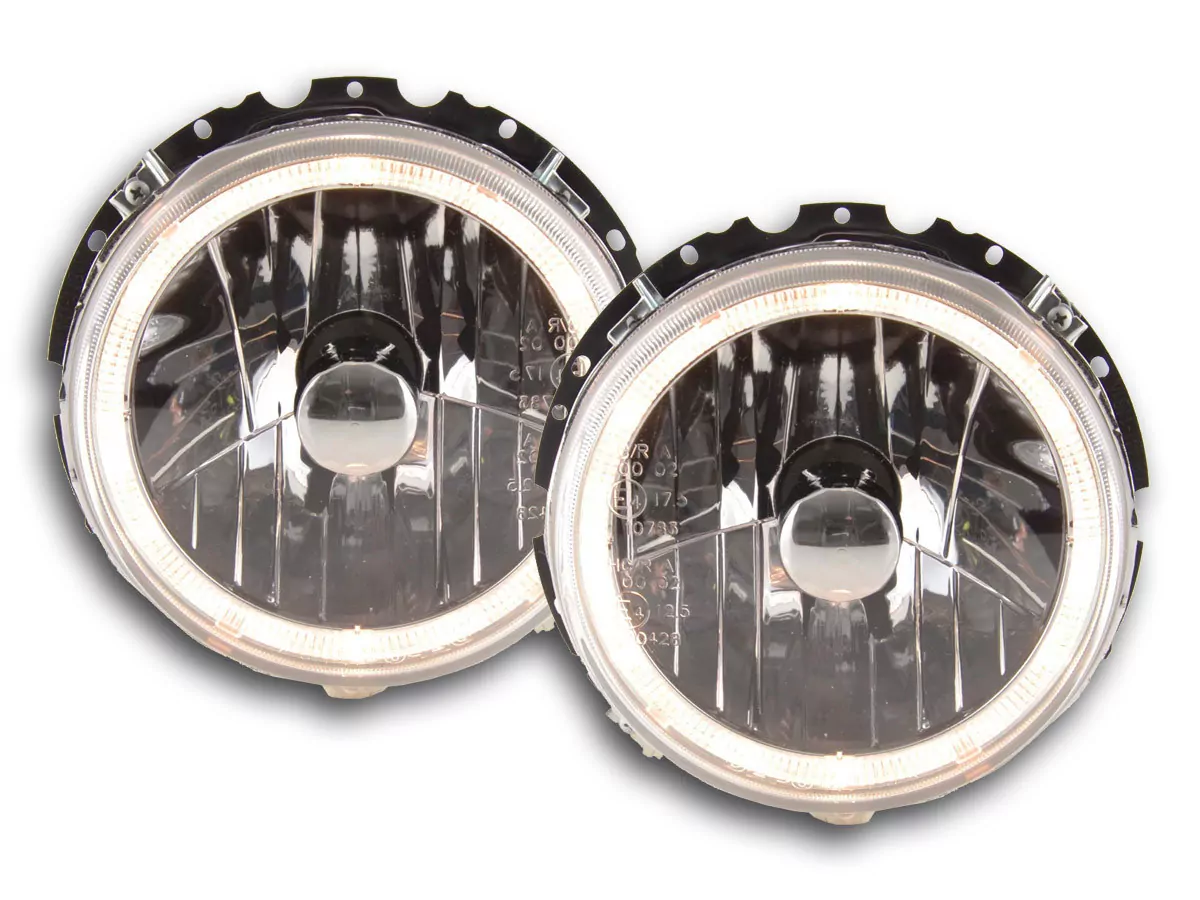 Scheinwerfer Set Angel Eyes VW Golf 1 Typ 17  74-83 chrom