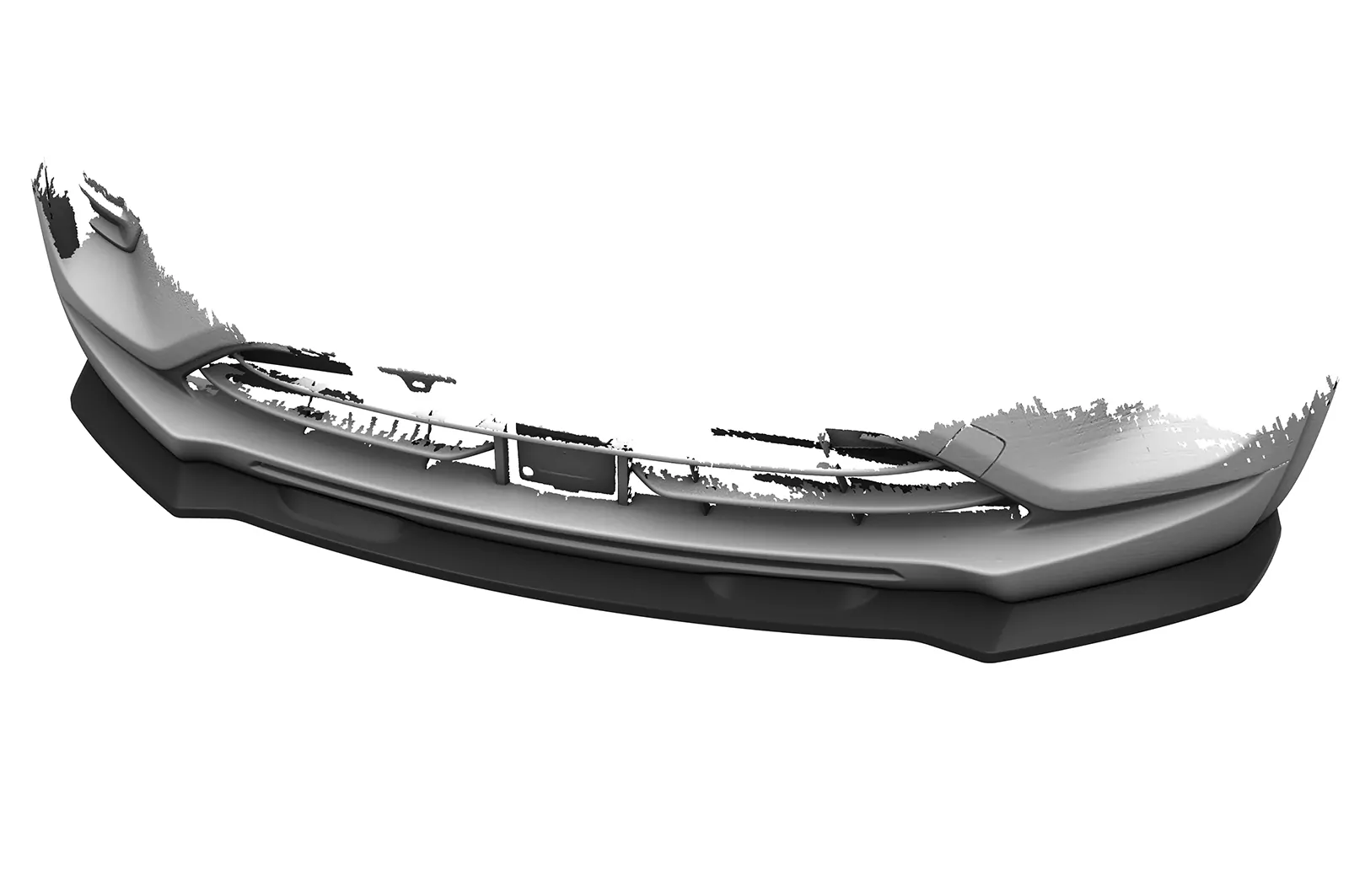 Cup-Spoilerlippe mit ABE für Dacia Spring Electric CSL843 Schwarz Strukturiert