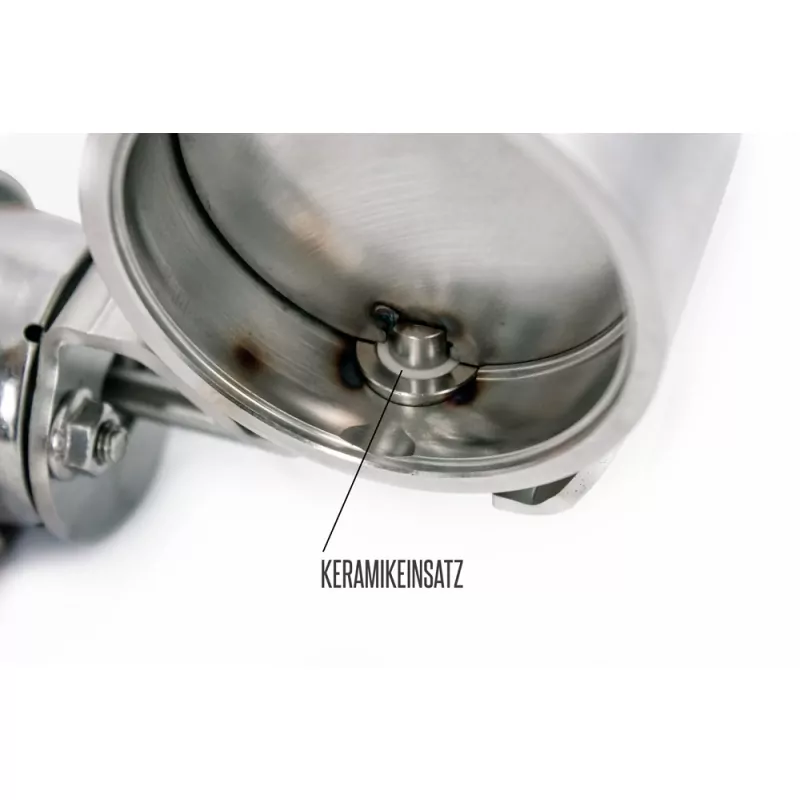 ABGASKLAPPE AR1 CERAMIC "UNTERDRUCK" 89mm  zum einschweißen - funktioniert mit Unterdruck - im Ruhezustand geschlossen