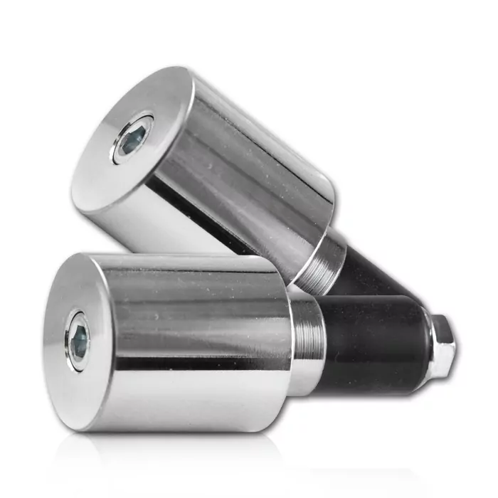Lenkergewichte aus Stahl | verchromt | 204 Gramm für Stahllenker 7/8"-22 mm | Ø außen 30 mm