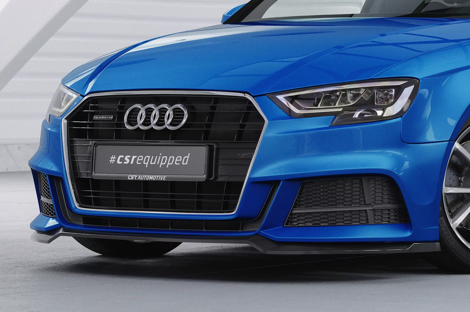 Cup-Spoilerlippe mit ABE für Audi A3 S-Line / S3 8V CSL612 Schwarz Strukturiert