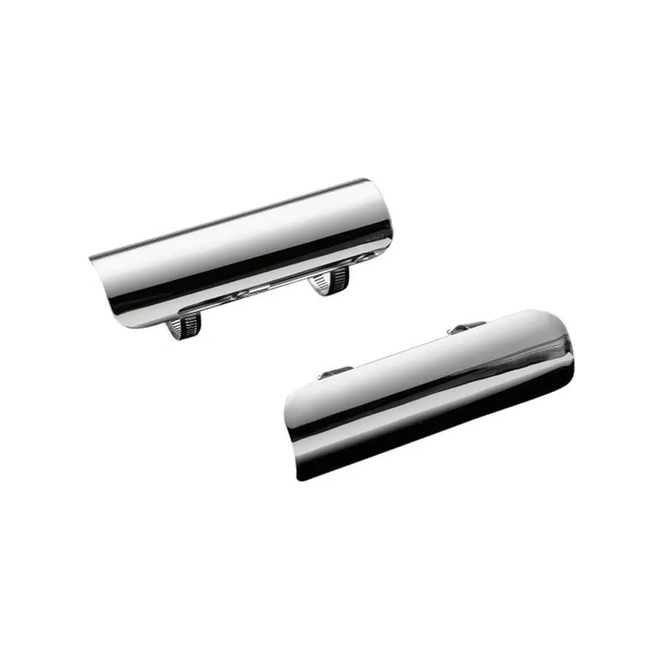 HIGHWAY HAWK Smooth heat protection shield for motorcycle exhaust systems, D = 45 mm L = 180 mm, chrome