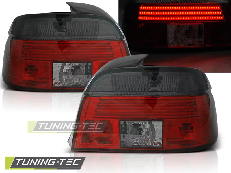 Led Bar Tail Lights Red Smoke Fits Bmw E39 09.95-08.00