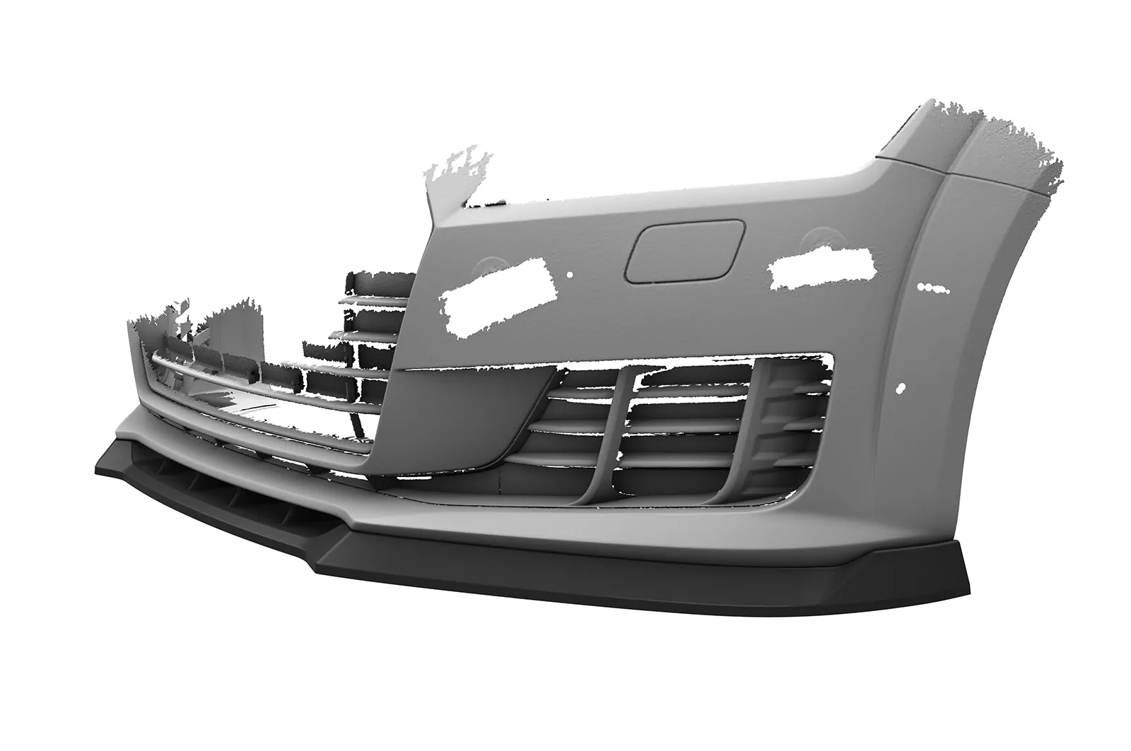 Cup-Spoilerlippe mit ABE für Audi TT FV/8S CSL835 Schwarz Strukturiert