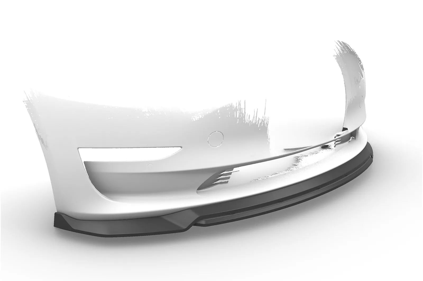 Cup-Spoilerlippe mit ABE für Tesla Model 3 CSL702 Schwarz Strukturiert