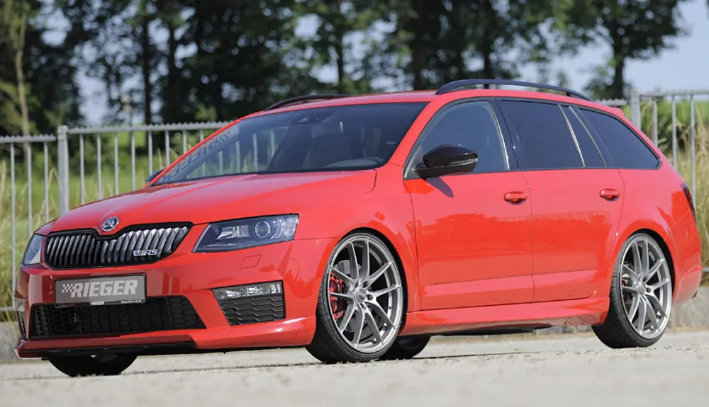 Rieger Seitenschweller für Skoda Octavia (5E) - Lim. 02.13-01.17 (bis Facelift) carbon optik