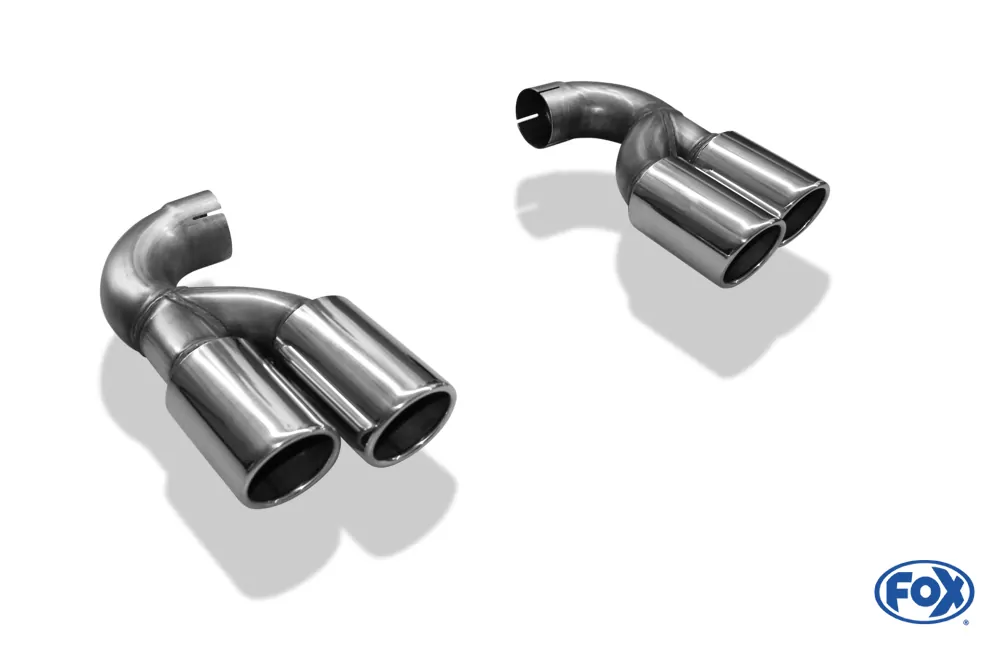 VW Touareg Typ 7L  Endrohrpaar zum Anstecken - 2x90 Typ 16 rechts/links