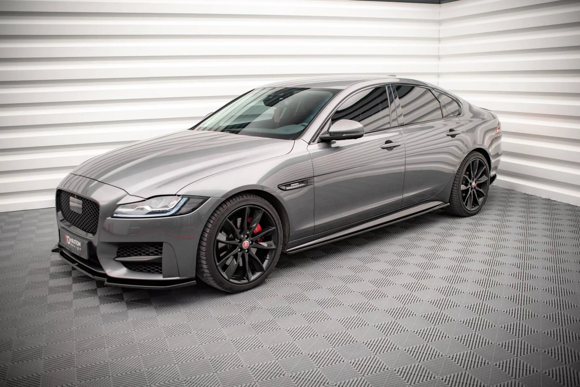 Seitenschweller Ansatz Für Jaguar XF R-Sport Mk2 Schwarz Hochglanz