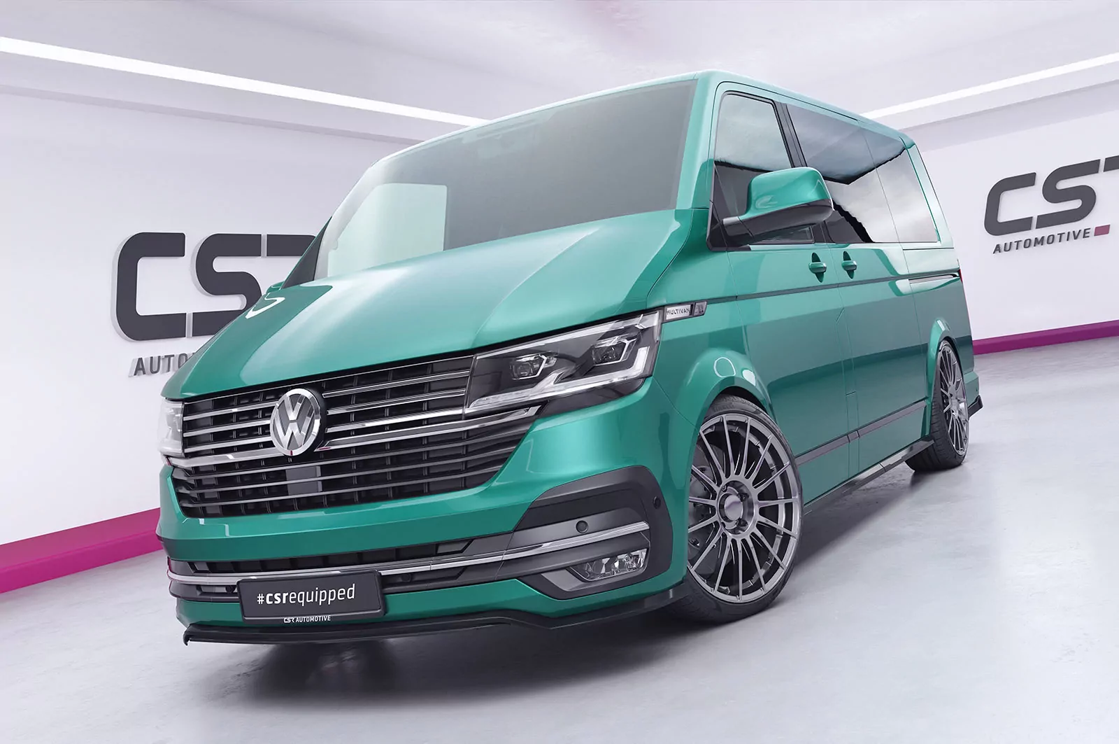 Cup-Spoilerlippe mit ABE für VW T6.1 CSL464 Strukturiert (schwarz matt)
