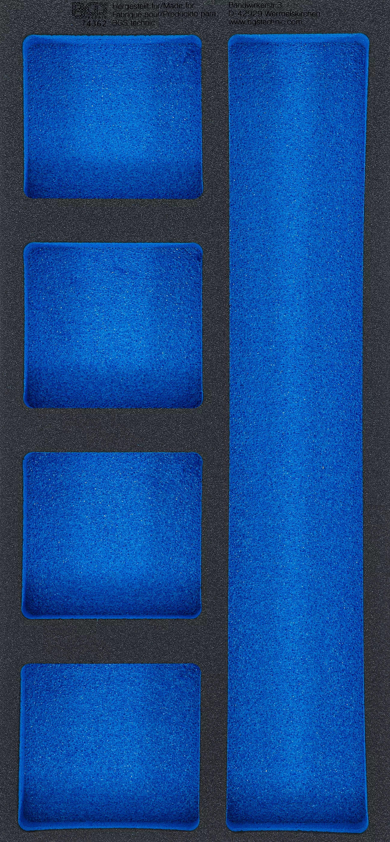 Werkstattwageneinlage 1/3, leer: 5 Ablagefächer | 408 x 189 x 32 mm