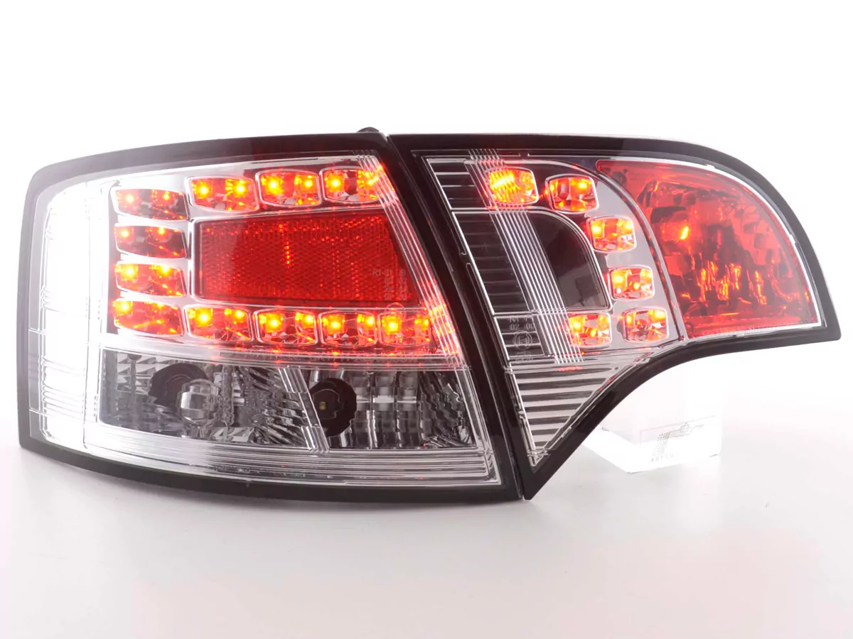LED Rückleuchten Set Audi A4 Avant Typ 8E Bj. 04-08 chrom