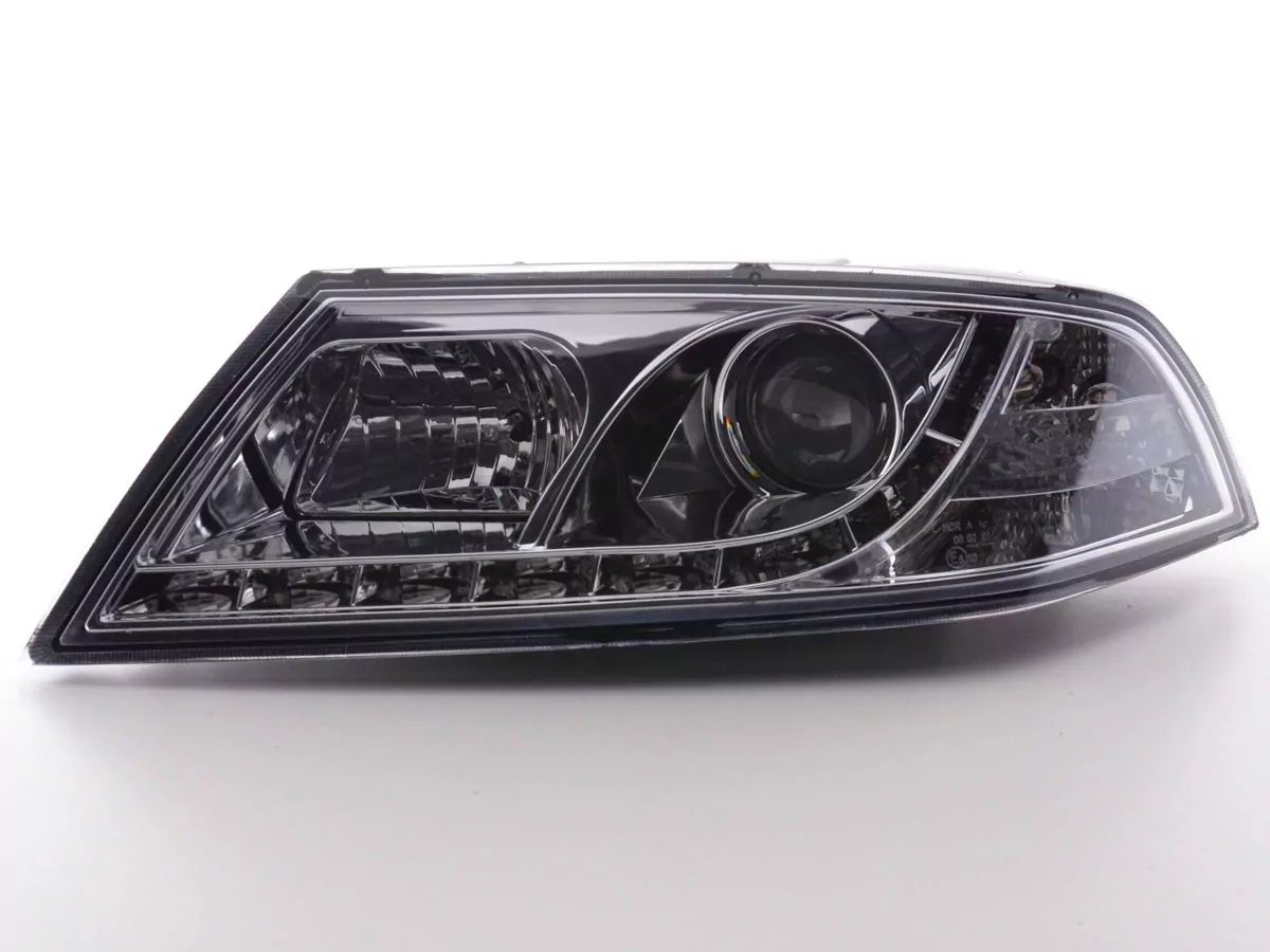 Scheinwerfer Set Daylight LED TFL-Optik Skoda Octavia Typ 1Z Bj. 04-08 chrom