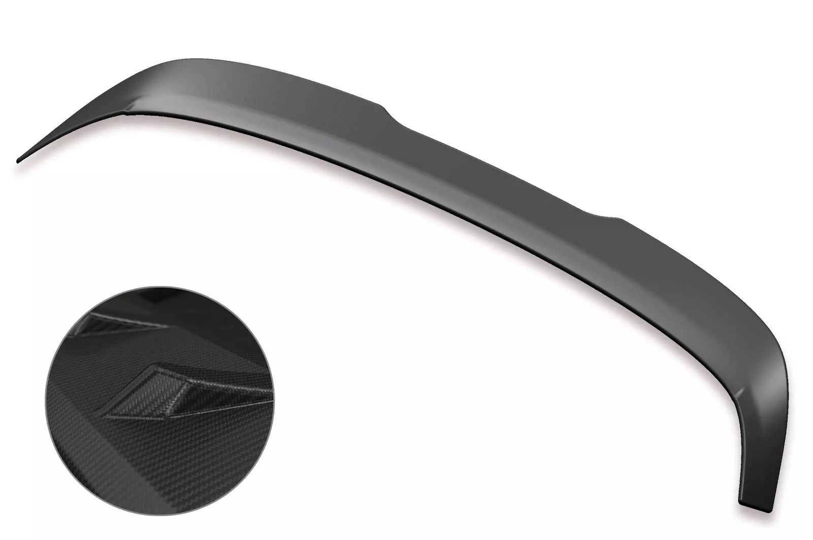 Heckflügel mit ABE für VW Golf 8 GTI, GTD, GTE, R, R-Line HF694-M Carbon Look (matt)