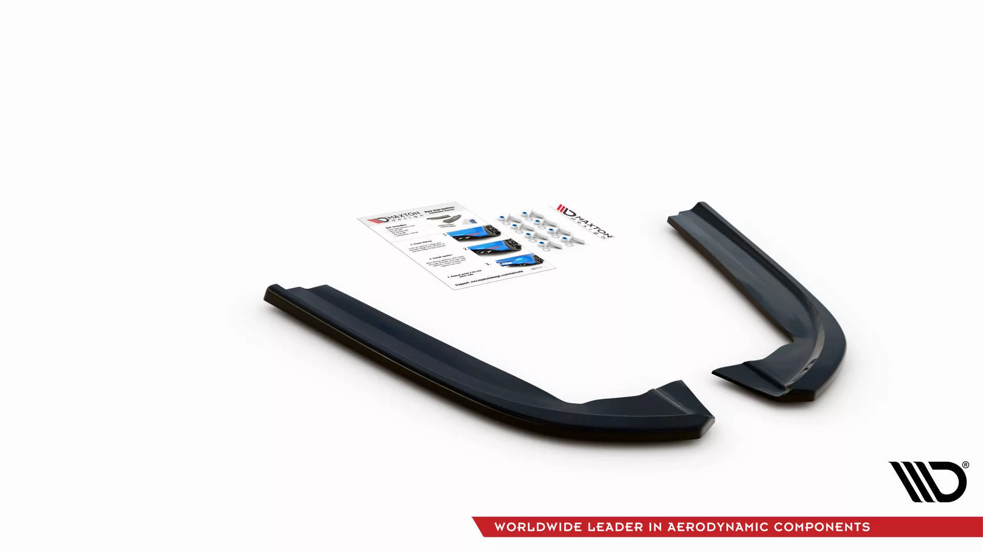 Heck Ansatz Flaps Diffusor V.1 Für Ford Mondeo ST-Line Mk5 Facelift Schwarz Hochglanz