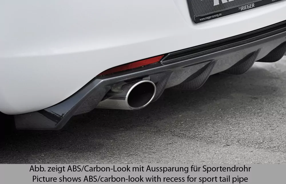 Rieger Heckeinsatz für Opel Astra J - Schrägheck 11.08-09.12 (bis Facelift) carbon optik
