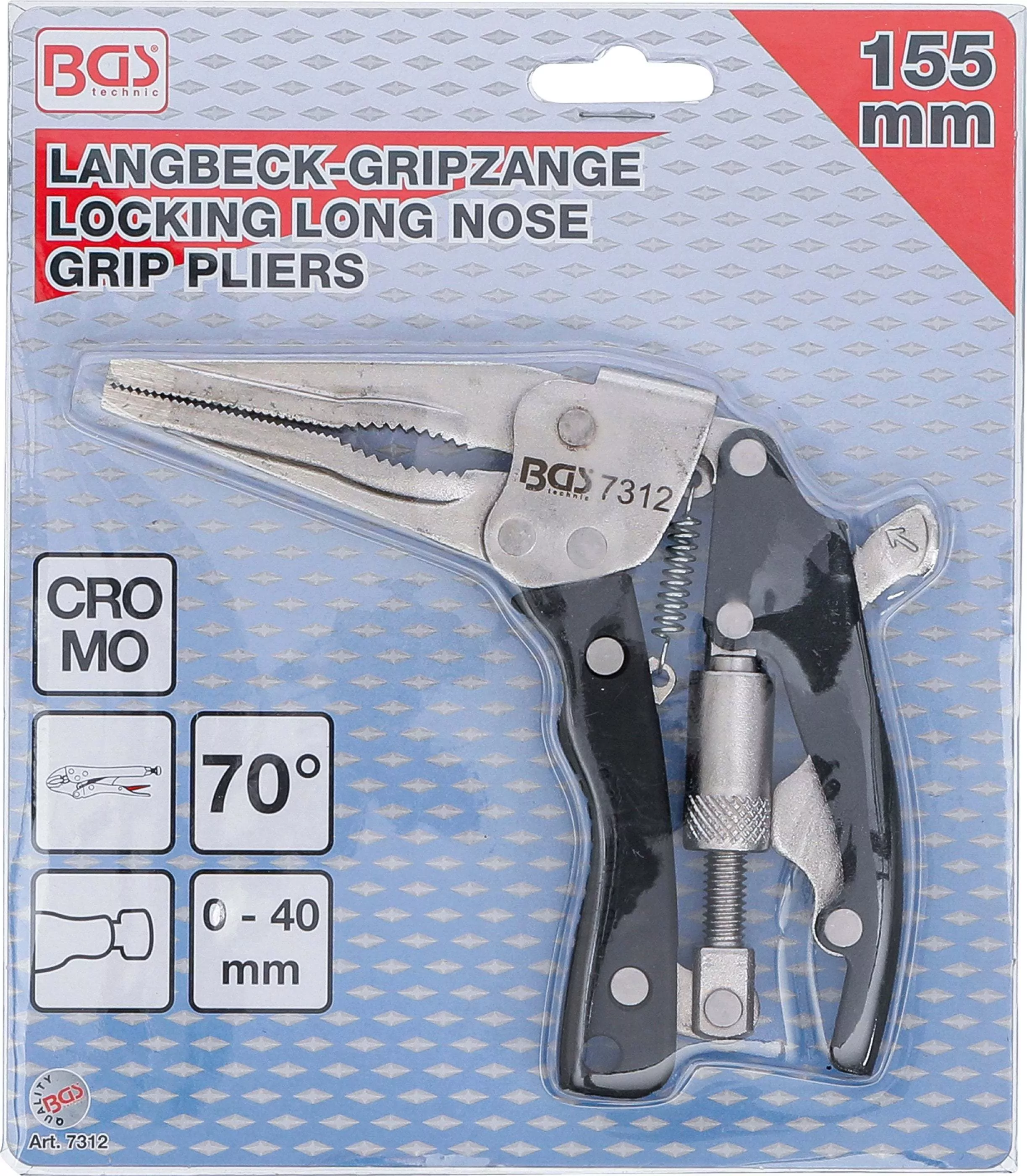 Langbeck-Gripzange | mit Pistolengriff | 170 mm