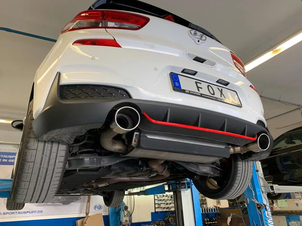 Hyundai i30N Performance + Fastback  Endrohre passend auf den originalen Endschalldämpfer - 129x106 Typ 32 rechts/links