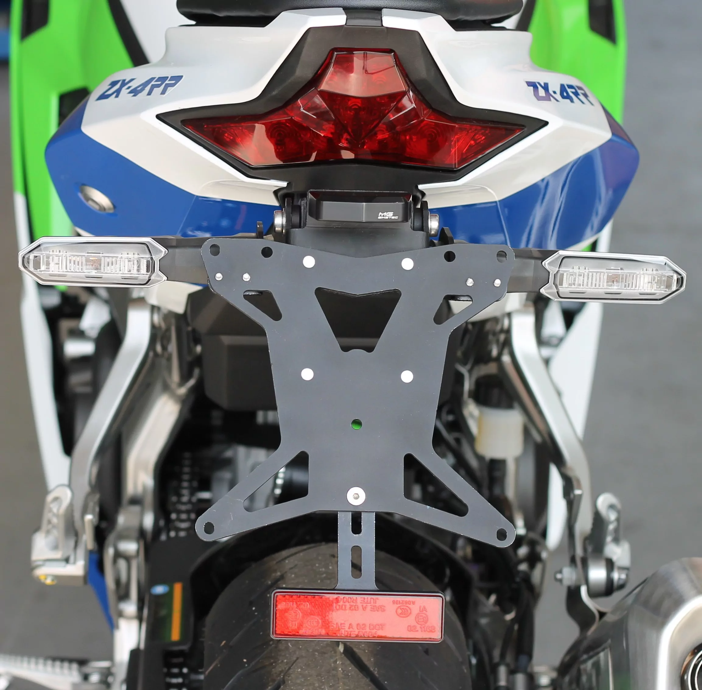 MG Biketec Kennzeichenhalter für Kawasaki ZX-4RR ab 2023