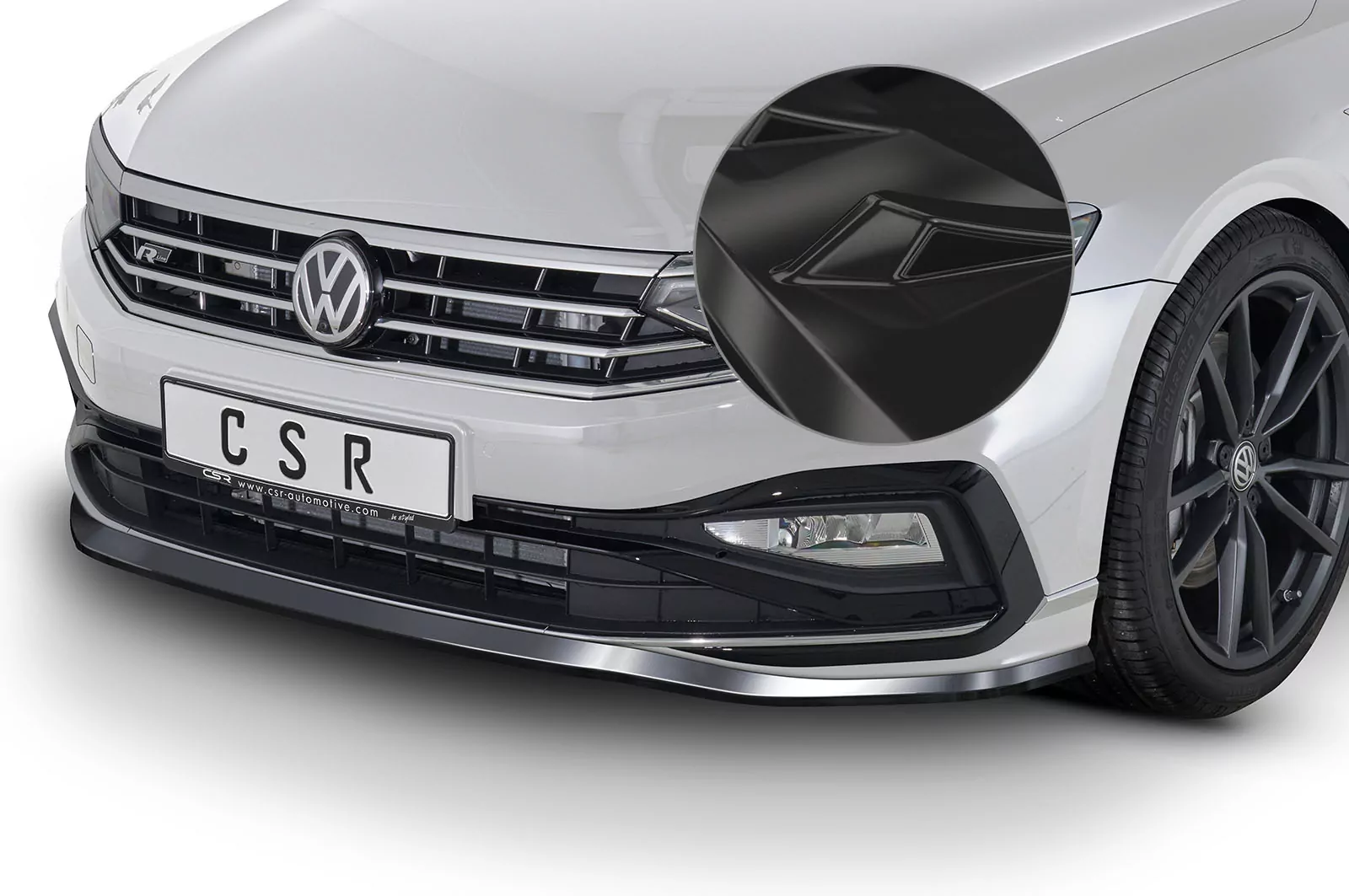 Cup-Spoilerlippe mit ABE für VW Passat B8 Typ 3G Glossy (schwarz hochglanz)