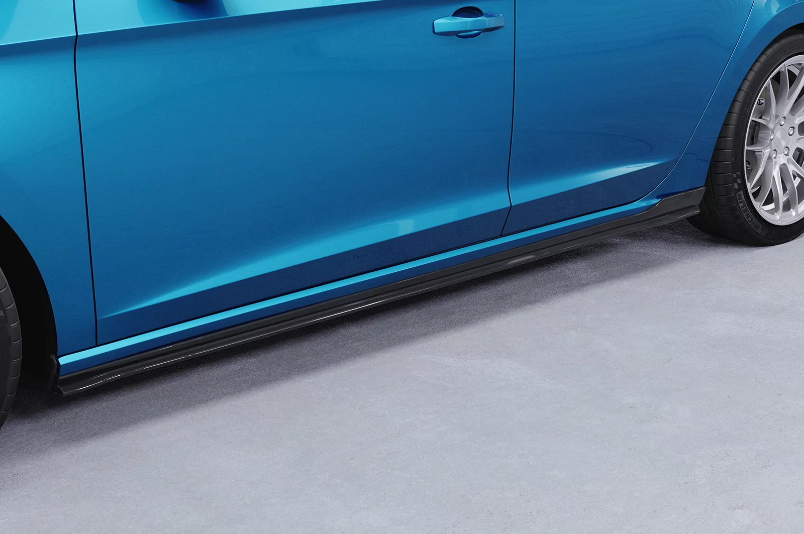 Seitenschweller für Seat Leon 3 (5F) ST / 5-Türer SS468 Strukturiert (schwarz matt)