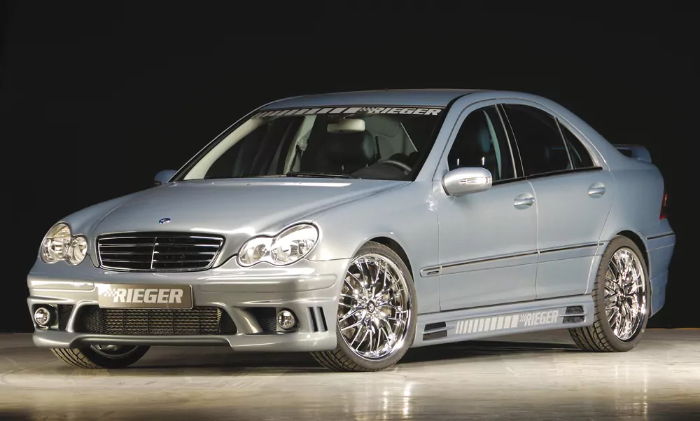 Rieger Spoilerstoßstange für Mercedes C-Klasse (W203) - T-Modell 05.00- carbon optik