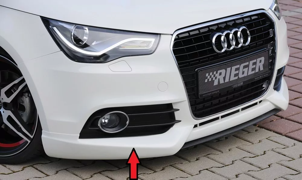 Rieger Spoilerlippe für Audi A1 (8X) - 5-tür. (Sportback) 08.10-12.14 (bis Facelift) carbon optik