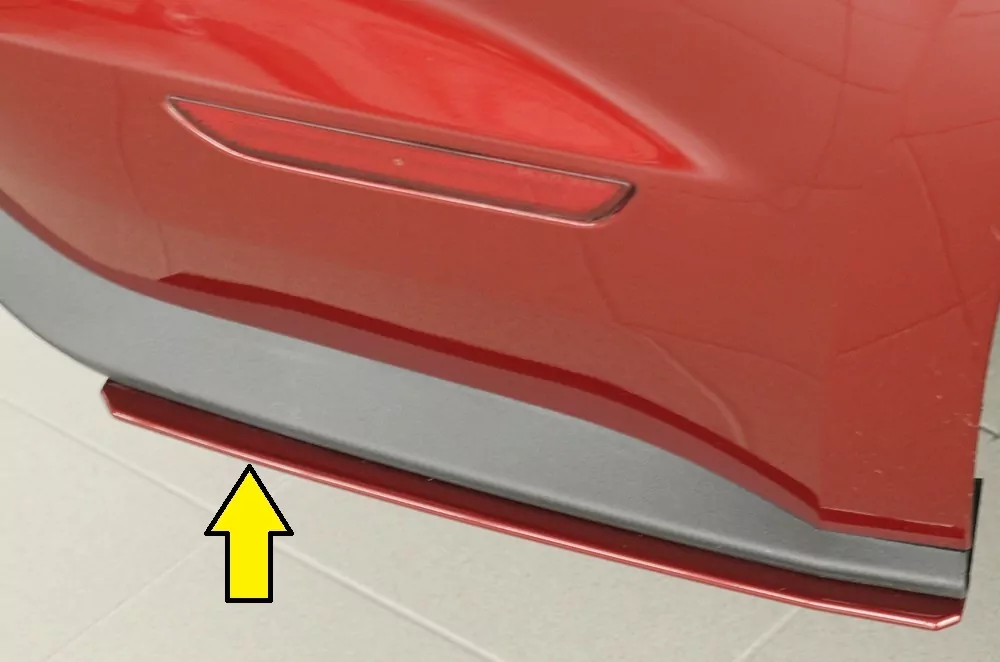Rieger Heckschürzenansatz seitlich rechts für Ford Mustang 6 (LAE) | Coupé 11.14-07.17 (bis Facelift) für orig. GT-Heckschürze      in Vorbereitung !