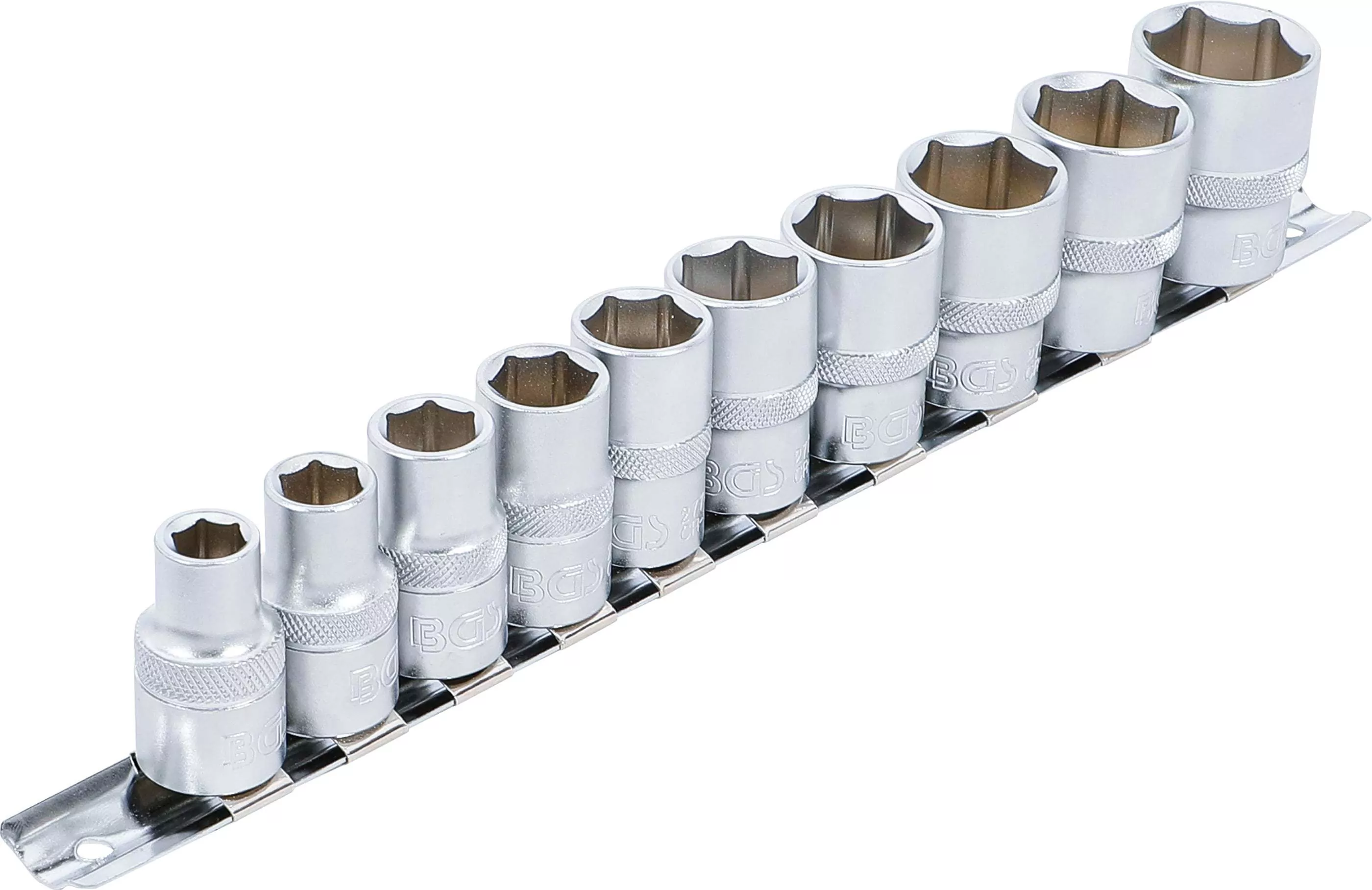 Steckschlüssel-Einsatz-Satz, Sechskant | Antrieb Innenvierkant 12,5 mm (1/2") | Zollgrößen | 10-tlg.