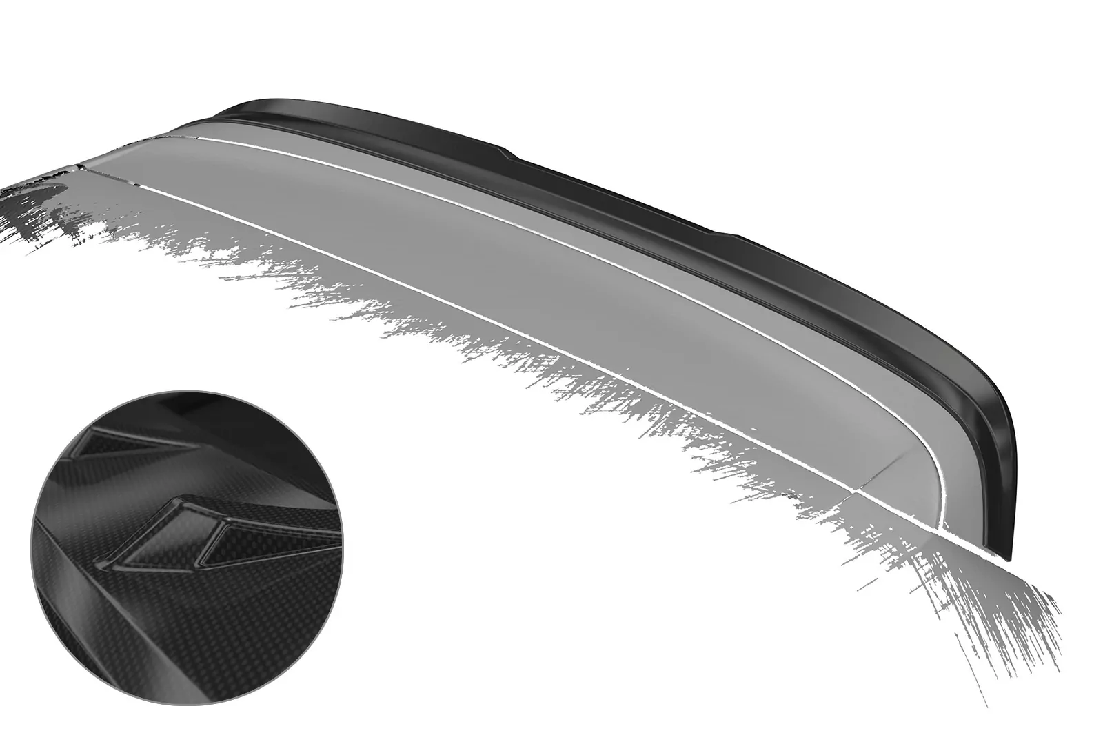 Heckflügel mit ABE für VW Tiguan II (Typ AD1) HF783-C Carbon Look Hochglanz