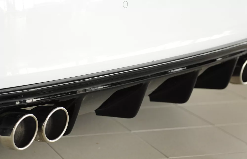 Rieger Heckeinsatz (GBL56787) für Audi A3 (8V) - 5-tür. (Sportback 8VA) 07.12-08.16 (bis Facelift) schwarz glanz