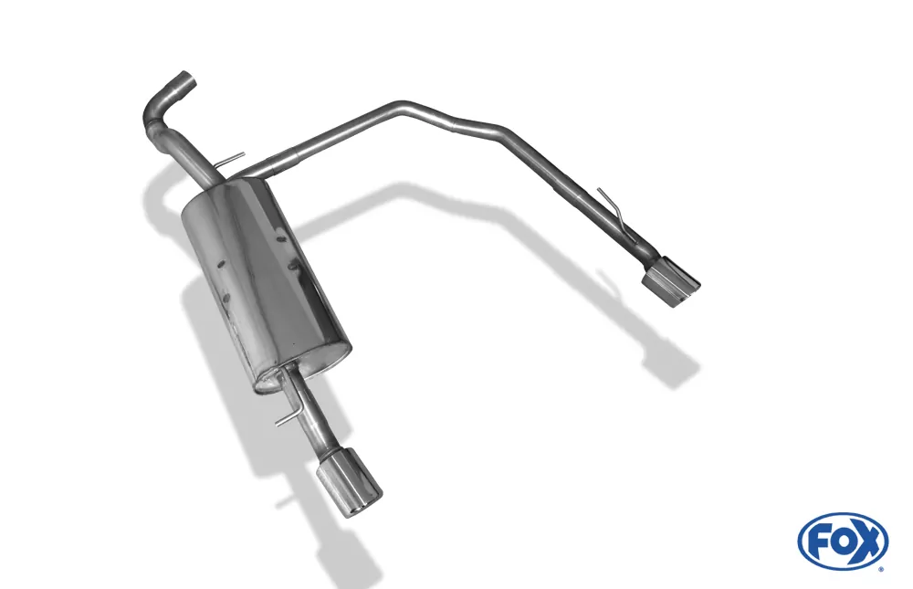 VW  Golf IV Endschalldämpfer Ausgang rechts/links Ø63,5mm - 1x90 Typ 17 rechts/links R32 Design